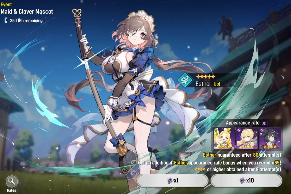 In-game character rate-up event banner